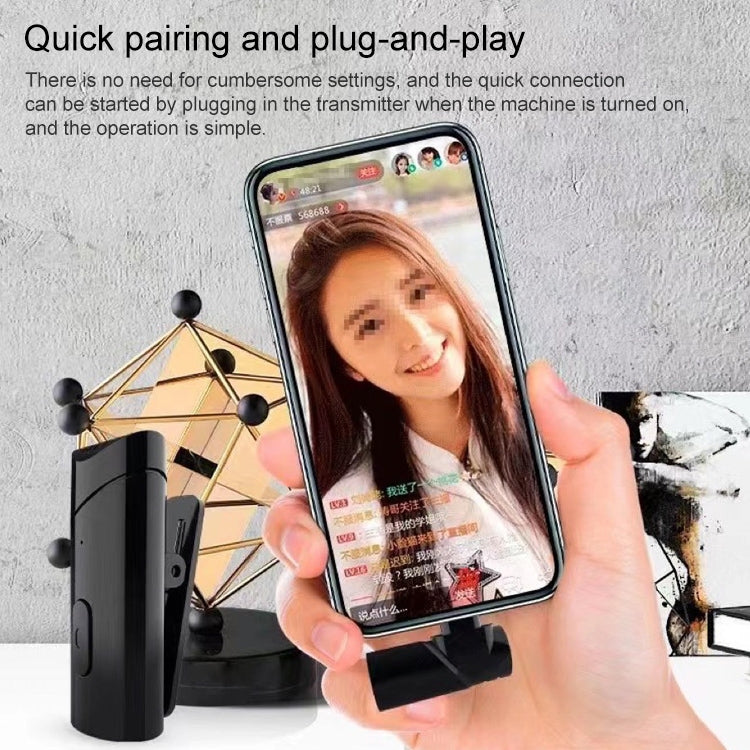 MY-M6 8 Pin Port Portable Smart Noise Reduction 2.4GHz Wireless Microphone with Clip, 8 Pin - HoMEdemic™ 