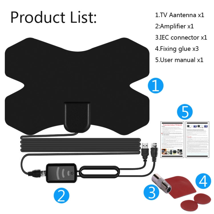 MYC-HDTV050 X Shield 25dB 4K HDTV Antenna, Reception Range: 150 Miles, MYC-HDTV050 - HoMEdemic™ 