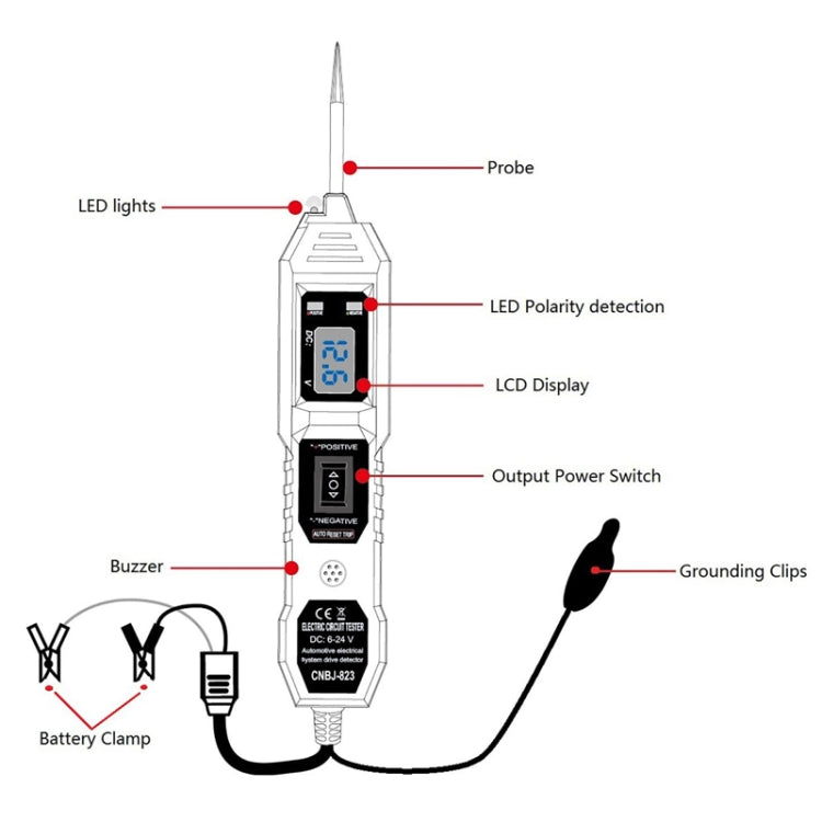 MZ-823 Vehicle Circuit Diode Tester Multifunctional Drive Detectors - HoMEdemic™ 