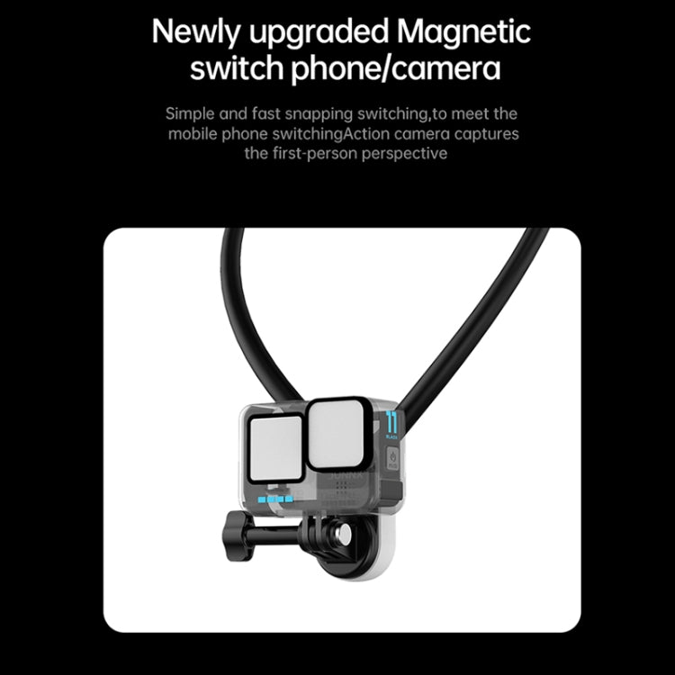 Magnetic Hanging Neck Holder For Mobile Phones/Action Cameras(Black) - HoMEdemic™ 