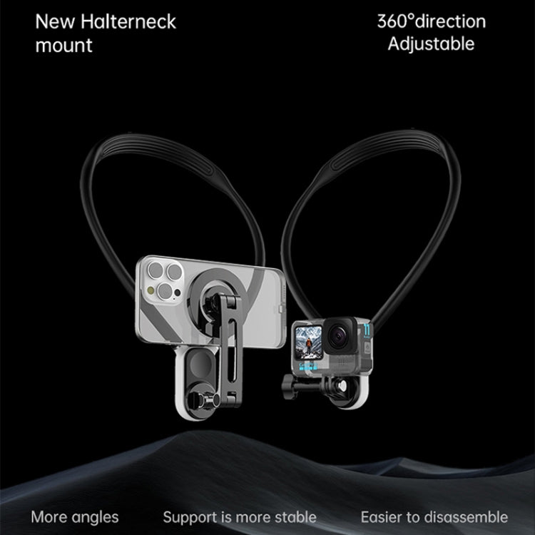 Magnetic Hanging Neck Holder For Mobile Phones/Action Cameras(Black) - HoMEdemic™ 