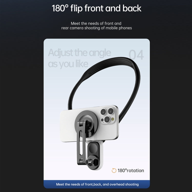Magnetic Hanging Neck Holder For Mobile Phones/Action Cameras(Black) - HoMEdemic™ 