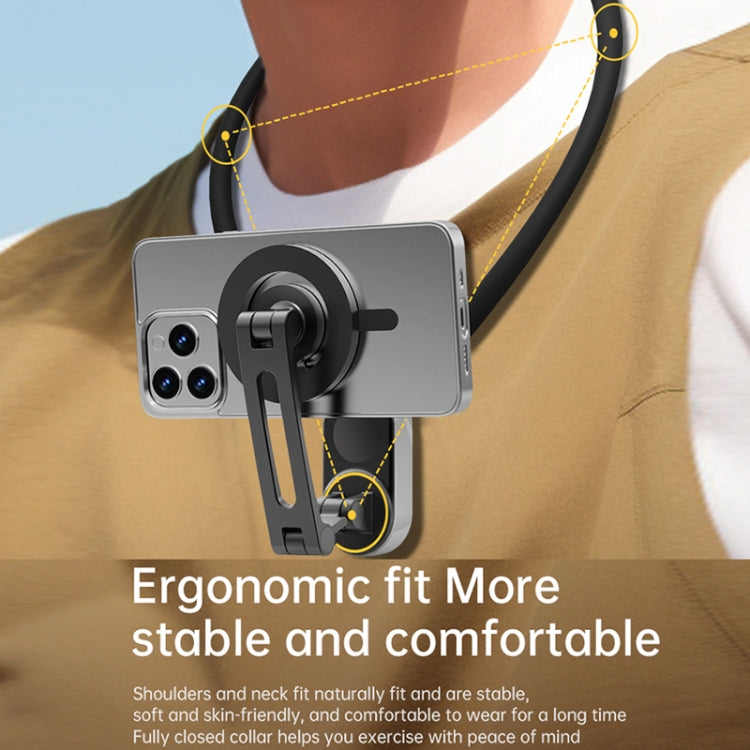 Magnetic Hanging Neck Holder For Mobile Phones/Action Cameras(Black) - HoMEdemic™ 