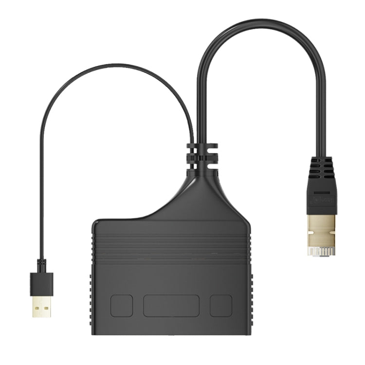 Male RJ45 3 in 1 Gigabit Network Splitter Cable Ethernet Network Coupler - HoMEdemic™ 