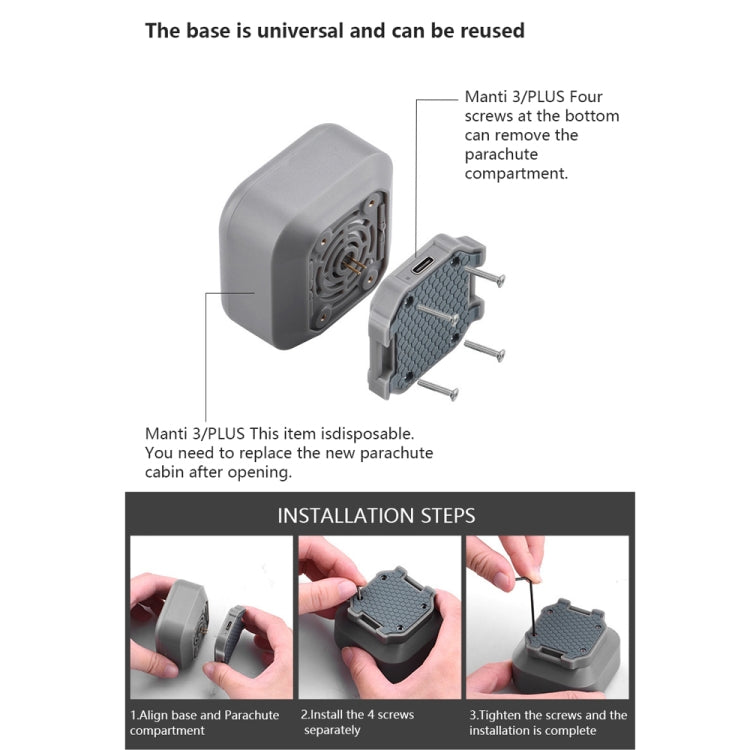 Manti 3 Plus Parachute for DJI Phantom 2 / 3 / 4 Improve Safety Slow Down Fall Speed Accessories - HoMEdemic™ 