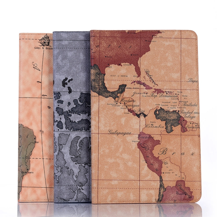 Map Texture Horizontal Flip Leather Case for Galaxy Tab A 10.1 (2019) T510 / T515,  with Holder & Card Slots & Wallet, Random Texture Delivery, For Galaxy Tab A 10.1 (2019) - HoMEdemic™ 