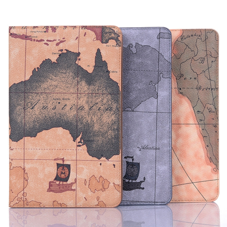 Map Texture Horizontal Flip Leather Case for Galaxy Tab A 8 (2019) P200 / P205,  with Holder & Card Slots & Wallet, Random Texture Delivery, For Galaxy Tab A 8 (2019) - HoMEdemic™ 