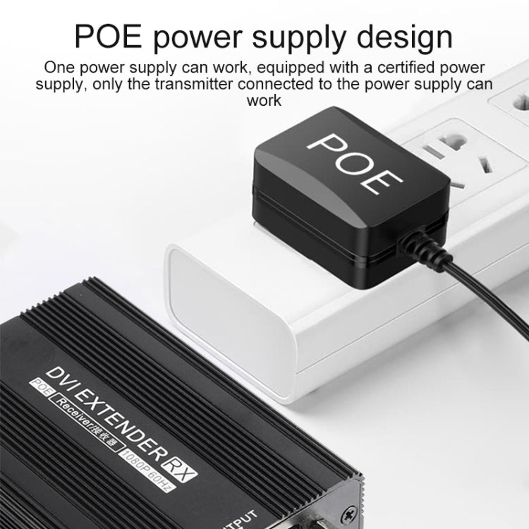 Measy DVI1815 DVI Extender Transmitter and Receiver Converter, POE Single Power Supply, Transmission Distance: 150m(US Plug) - HoMEdemic™ 