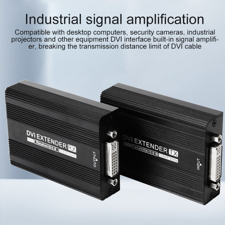 Measy DVI1815 DVI Extender Transmitter and Receiver Converter, POE Single Power Supply, Transmission Distance: 150m(US Plug) - HoMEdemic™ 