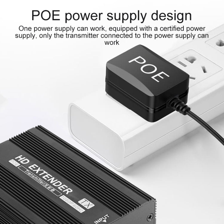 Measy ET1820 HDMI Extender Transmitter and Receiver Converter, POE Single Power Supply, Transmission Distance: 200m(AU Plug) - HoMEdemic™ 