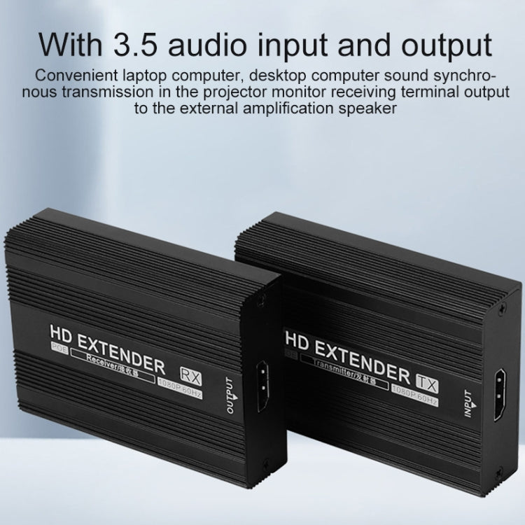 Measy ET1820 HDMI Extender Transmitter and Receiver Converter, POE Single Power Supply, Transmission Distance: 200m(UK Plug) - HoMEdemic™ 