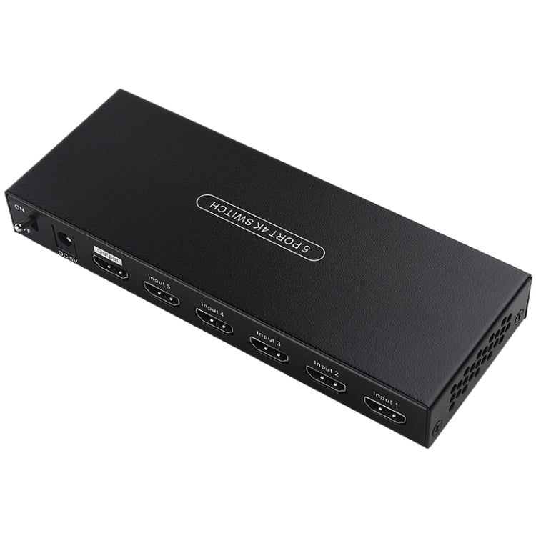 Measy SWH4651 4K 60Hz 5 In 1 Out HDMI Converter Switcher, Plug Type: US Plug (Black) - HoMEdemic™ 