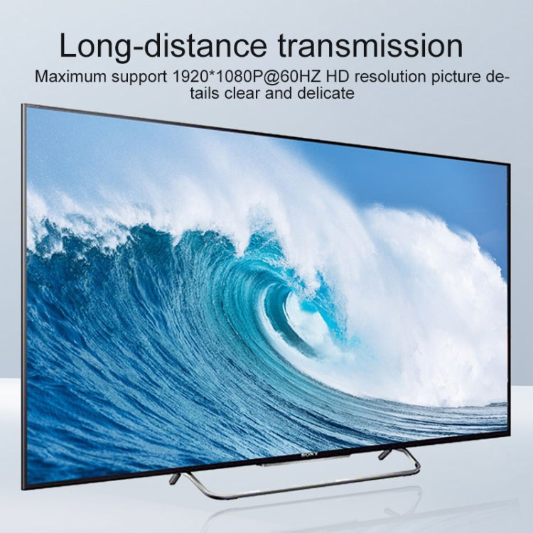 Measy VGA1815 VGA Extender Transmitter and Receiver Converter, POE Single Power Supply, Transmission Distance: 150m(US Plug) - HoMEdemic™ 