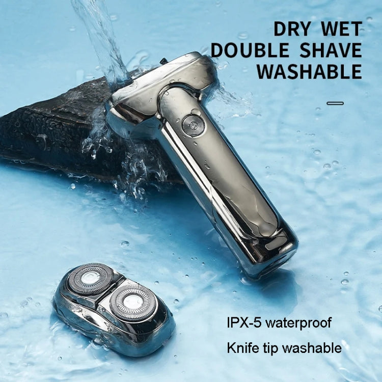 Men Electrical Shaver Portable Mini LED Digital Display Smart Shaving Razor(Bright Silver) - HoMEdemic™ 