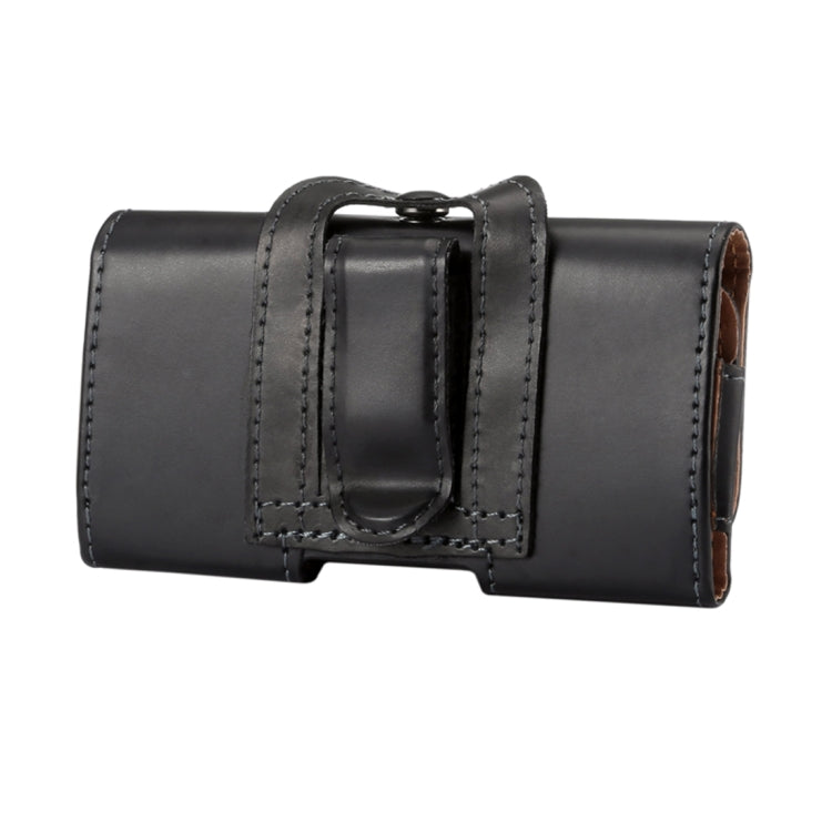 Men Glossy Texture Portable Mobile Phone Back Buckle Transverse Sleeve Waist Pack Leather Case for 6.3 Inch or Below Smartphones - HoMEdemic™ 