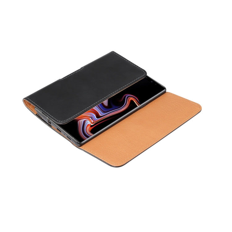 Men Glossy Texture Portable Mobile Phone Back Buckle Transverse Sleeve Waist Pack Leather Case for 6.3 Inch or Below Smartphones - HoMEdemic™ 