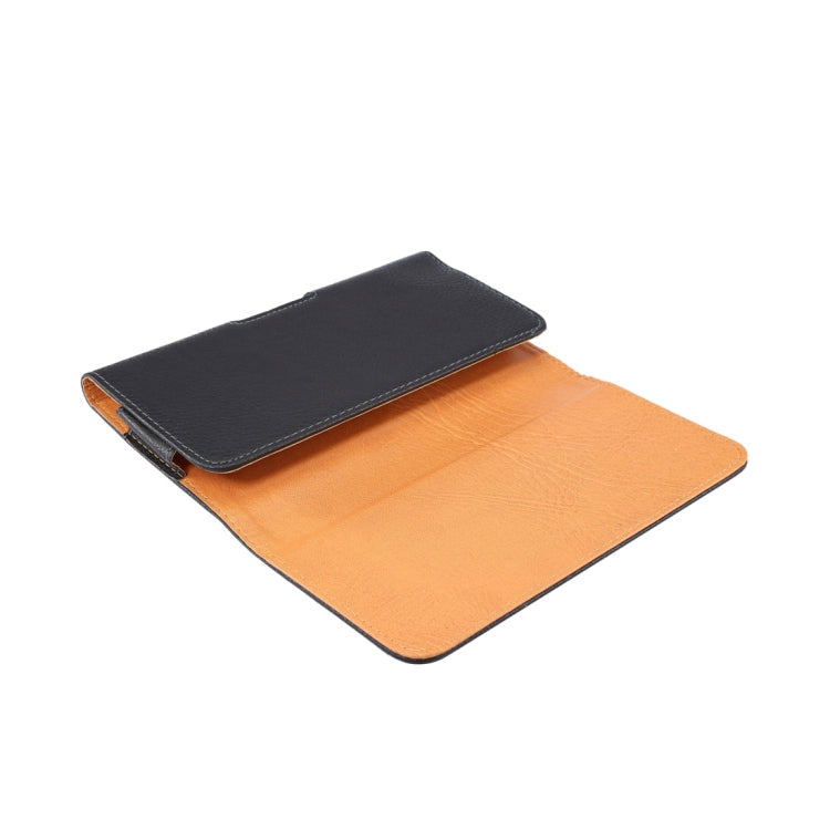 Men Litchi Texture Portable Mobile Phone Back Buckle Transverse Sleeve Waist Pack Leather Case for 6.3 Inch or Below Smartphones - HoMEdemic™ 