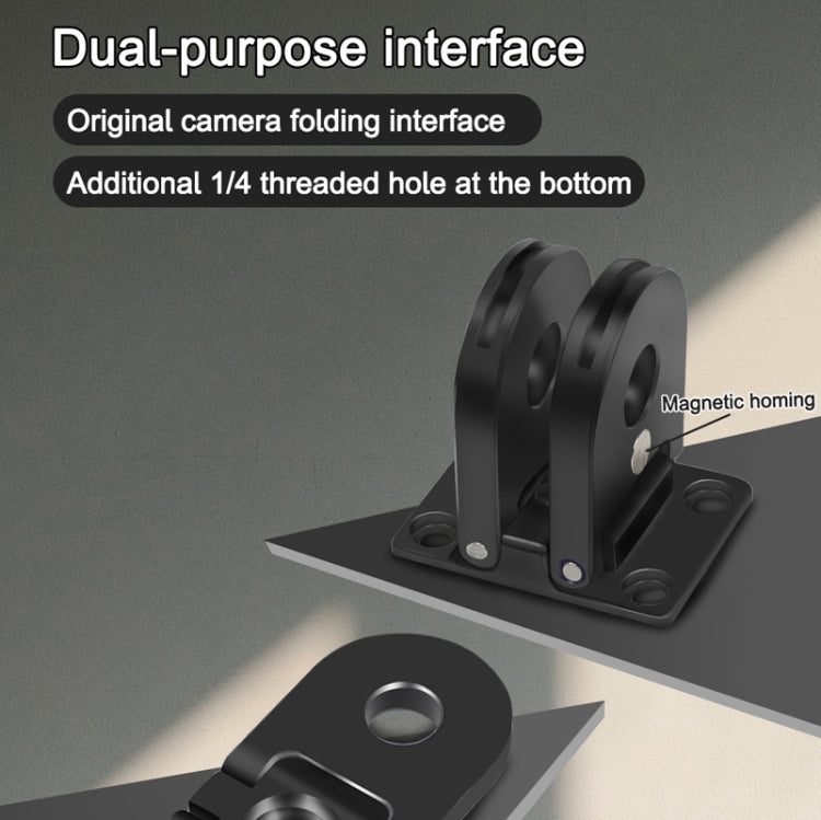 Metal Folding Magnetic Replacement Base for GoPro HERO13 Black/HERO12 Black /HERO11 Black /HERO10 Black / HERO9 Black / HERO8 Black/MAX - HoMEdemic™ 