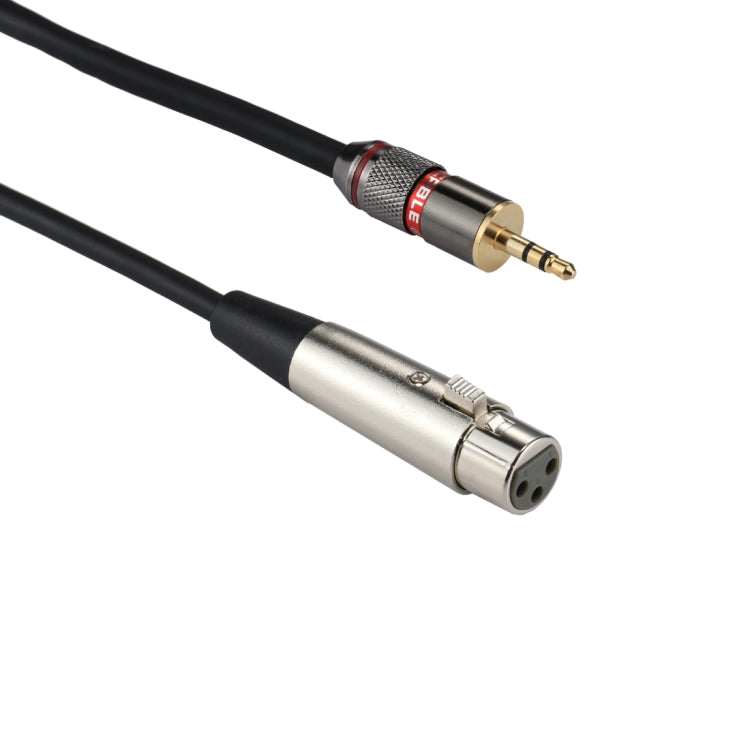 Metal Head 3.5mm Male to Aluminum Shell 3 Pin XLR CANNON Female Audio Connector Adapter Cable, Total Length: about 35cm, 3 Pin Female - HoMEdemic™ 