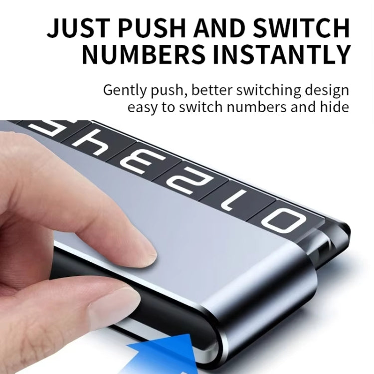 Metal Hidden Temporary Parking Number Plate Ornaments, Color: Dual Number Silver - HoMEdemic™ 