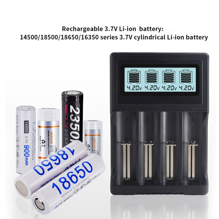 Micro USB 4 Slot Battery Charger for 3.7V Lithium-ion Battery, with LCD Display - HoMEdemic™ 