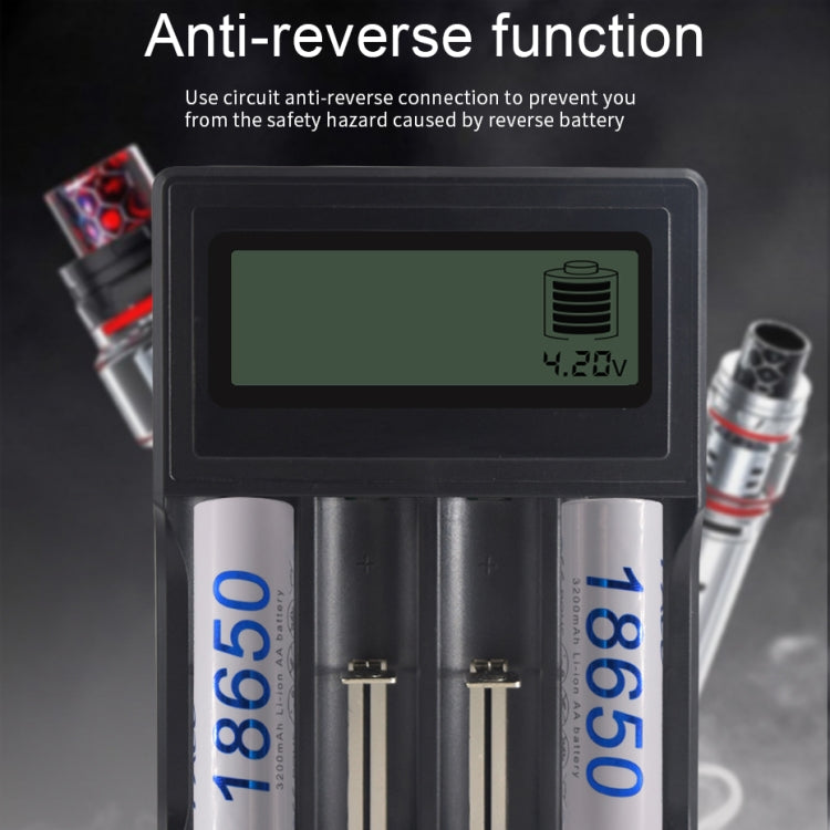 Micro USB 4 Slot Battery Charger for 3.7V Lithium-ion Battery, with LCD Display - HoMEdemic™ 