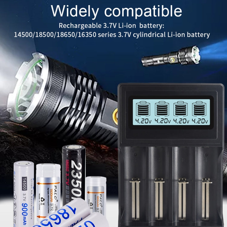 Micro USB 4 Slot Battery Charger for 3.7V Lithium-ion Battery, with LCD Display - HoMEdemic™ 
