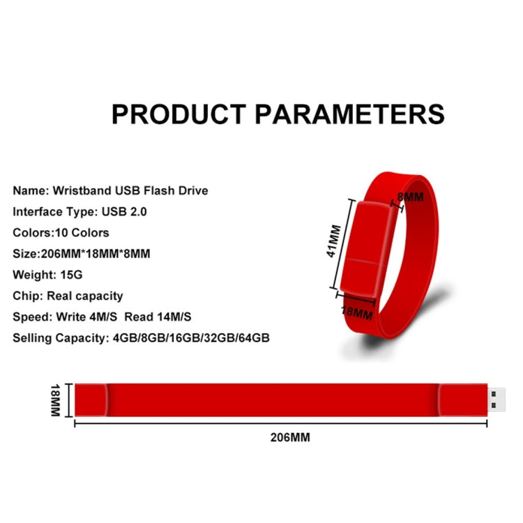 MicroDrive 128GB USB 2.0 Fashion Bracelet Wristband U Disk - HoMEdemic™ 