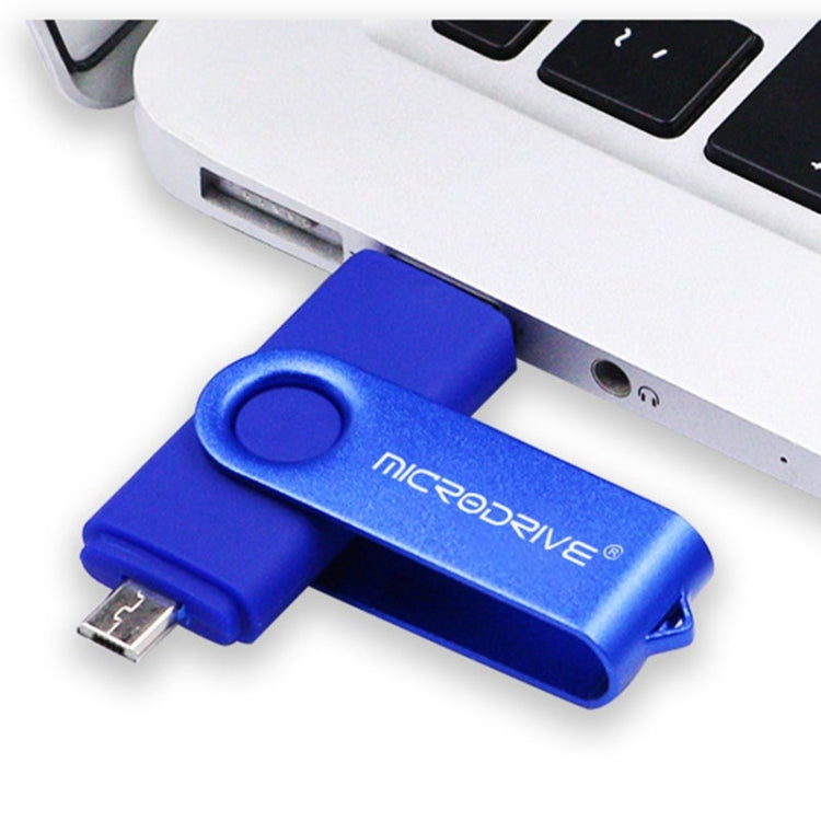 MicroDrive 128GB USB 2.0 Phone and Computer Dual-use Rotary OTG Metal U Disk, 128GB - HoMEdemic™ 