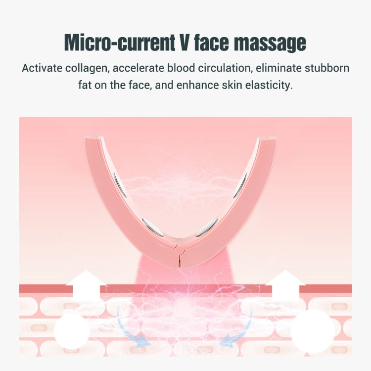 Microcurrent EMS Face Thinning Instrument Red Blue Light Skin Rejuvenation Beauty Instrument(Pink) - HoMEdemic™ 