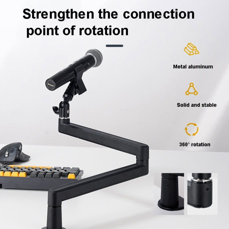 Microphone Stand Desk Mount 360 Degree Adjustable Cantilever Holder - HoMEdemic™ 