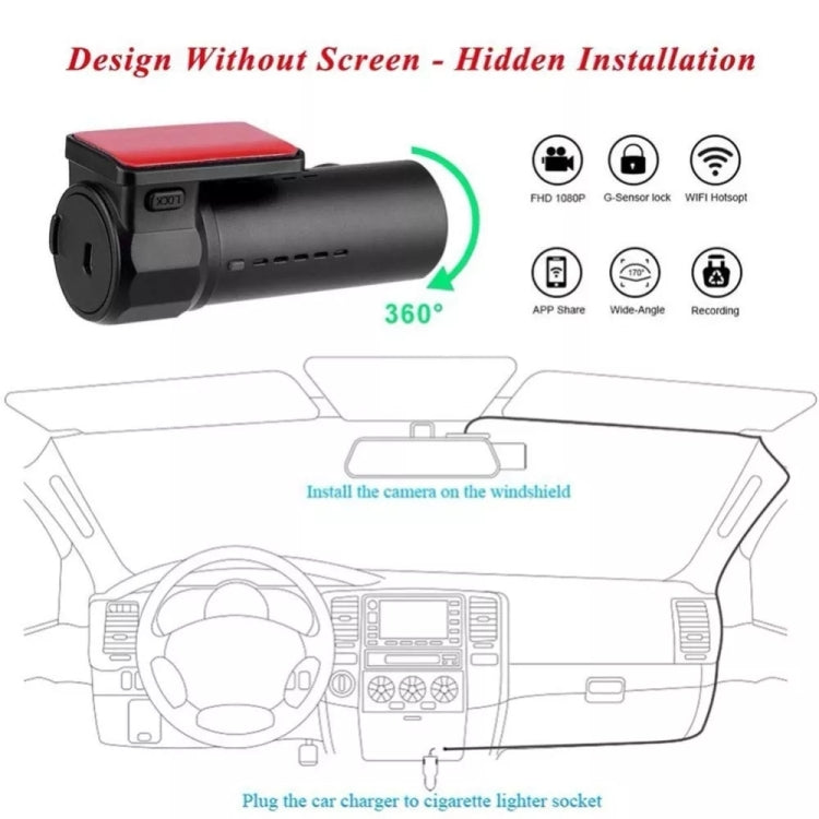 Mini Car Dash Camera WiFi Monitor Full HD Dashcam Video Recorder Camcorder Motion Detection, Support TF Card & Android & IOS, K602 - HoMEdemic™ 