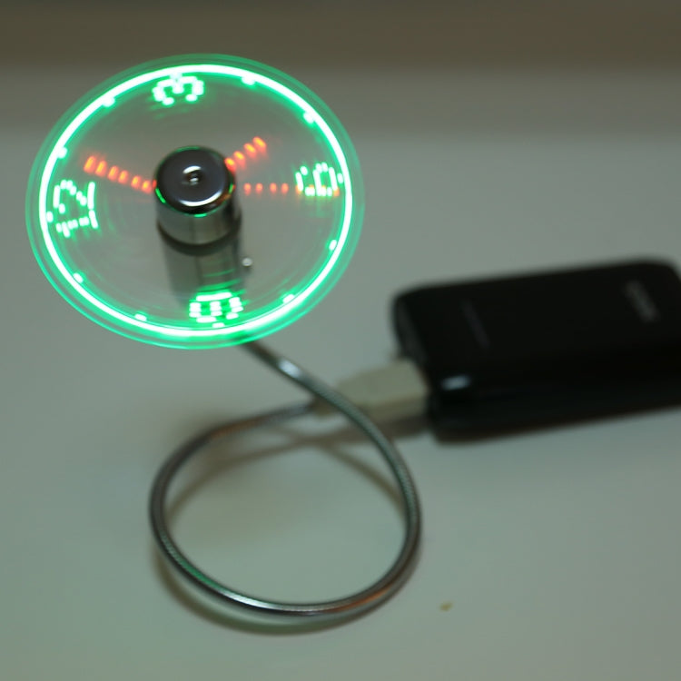 Mini Durable USB Clock Time Display Flexible LED Light Fan, DC 5V - HoMEdemic™ 