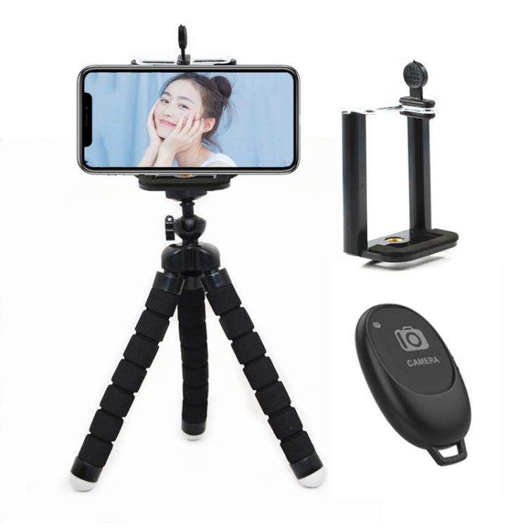Mini Octopus Flexible Foam Tripod Holder with Phone Clamp & Remote Control - HoMEdemic™ 