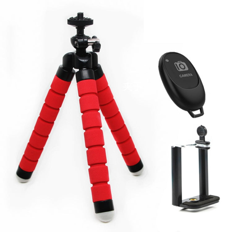 Mini Octopus Flexible Foam Tripod Holder with Phone Clamp & Remote Control - HoMEdemic™ 