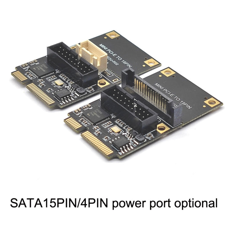 Mini PCI-E To USB3.2 GEN1 Front 19Pin 2 Ports Transfer Card Supports Half High S 4PIN Electric Point - HoMEdemic™ 
