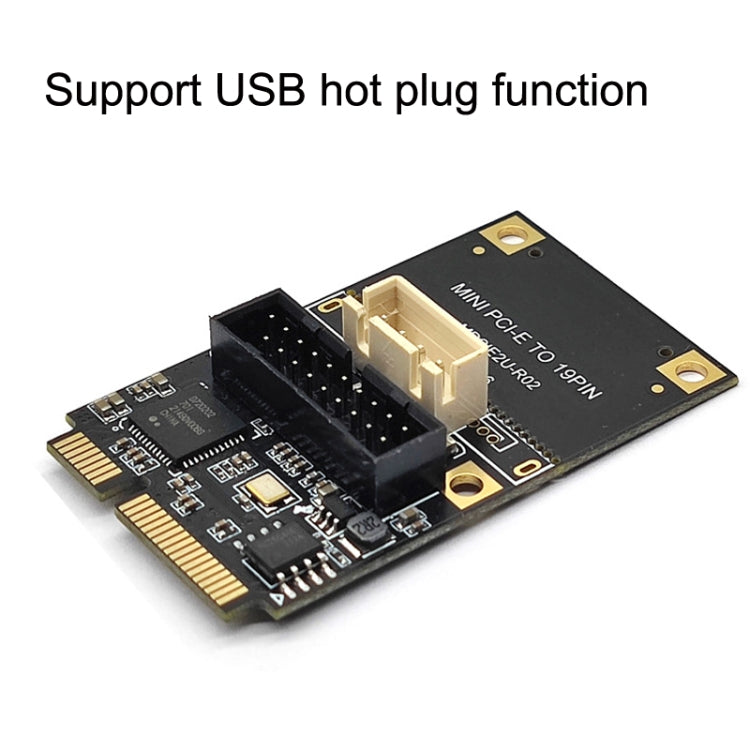 Mini PCI-E To USB3.2 GEN1 Front 19Pin 2 Ports Transfer Card Supports Half High S 4PIN Electric Point - HoMEdemic™ 