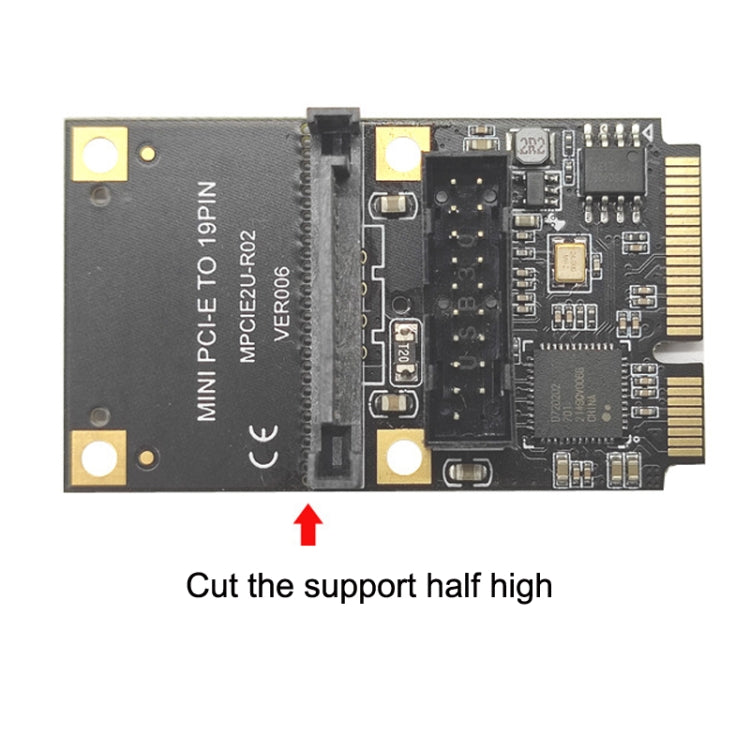 Mini PCI-E To USB3.2 GEN1 Front 19Pin 2 Ports Transfer Card Supports Half High SATA - HoMEdemic™ 