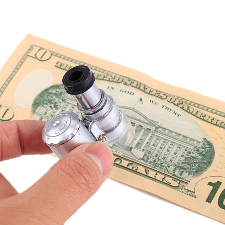 Mini Portable 60X Jewelry Appraisal Microscope with LED Light & Currency Detecting Function - HoMEdemic™ 