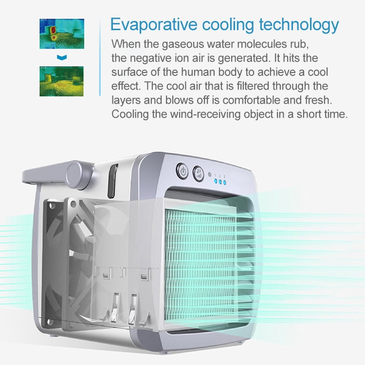 Mini Portable Household USB Refrigeration Air Conditioning Fan Air Cooler, 14.5x13x12.5cm - HoMEdemic™ 