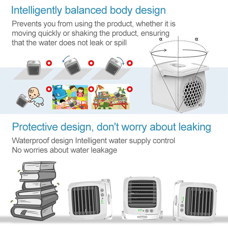 Mini Portable Household USB Refrigeration Air Conditioning Fan Air Cooler, 14.5x13x12.5cm - HoMEdemic™ 