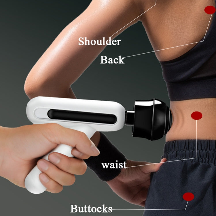 Mini Portable USB Rechargeable Electric Fascia Gun Muscle 12-speed Adjustable LCD Touch Screen Massage Gun - HoMEdemic™ 