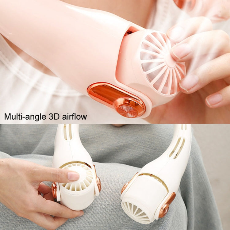 Mini Silicone Neck Fan Portable USB Student Outdoor Adjustable Fan(Pink) - HoMEdemic™ 