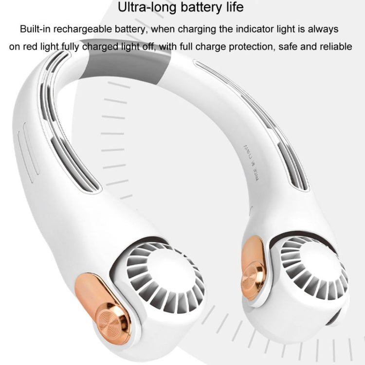 Mini Silicone Neck Fan Portable USB Student Outdoor Adjustable Fan(White) - HoMEdemic™ 