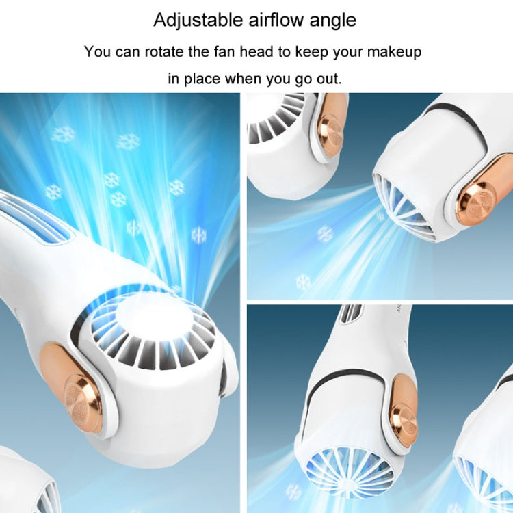 Mini Silicone Neck Fan Portable USB Student Outdoor Adjustable Fan(White) - HoMEdemic™ 