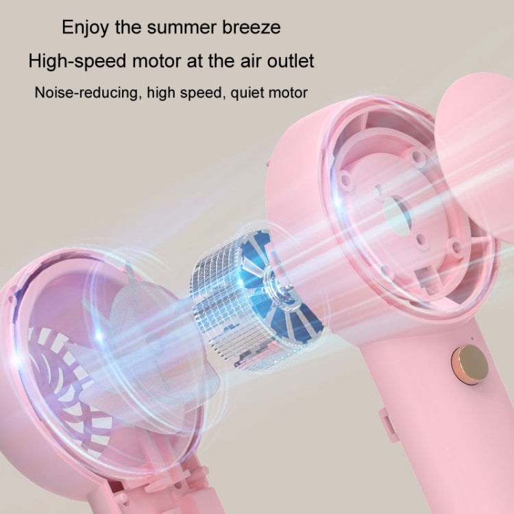 Mini Turbo Handheld Electrical Fan Portable USB Rechargeable Small Fan(Light Brown) - HoMEdemic™ 