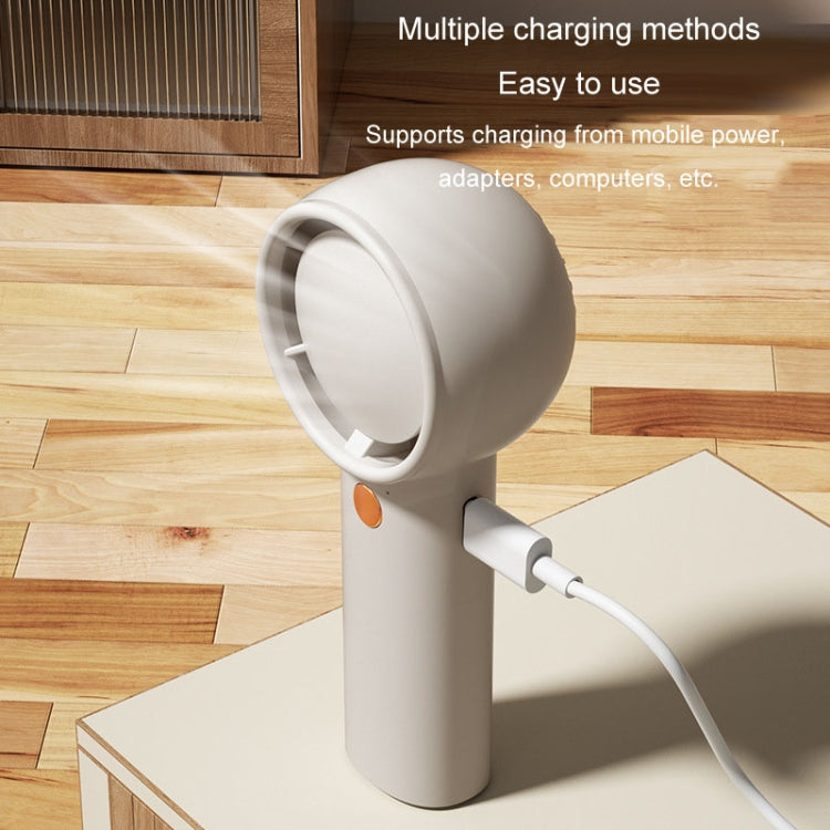 Mini Turbo Handheld Electrical Fan Portable USB Rechargeable Small Fan(Light Brown) - HoMEdemic™ 