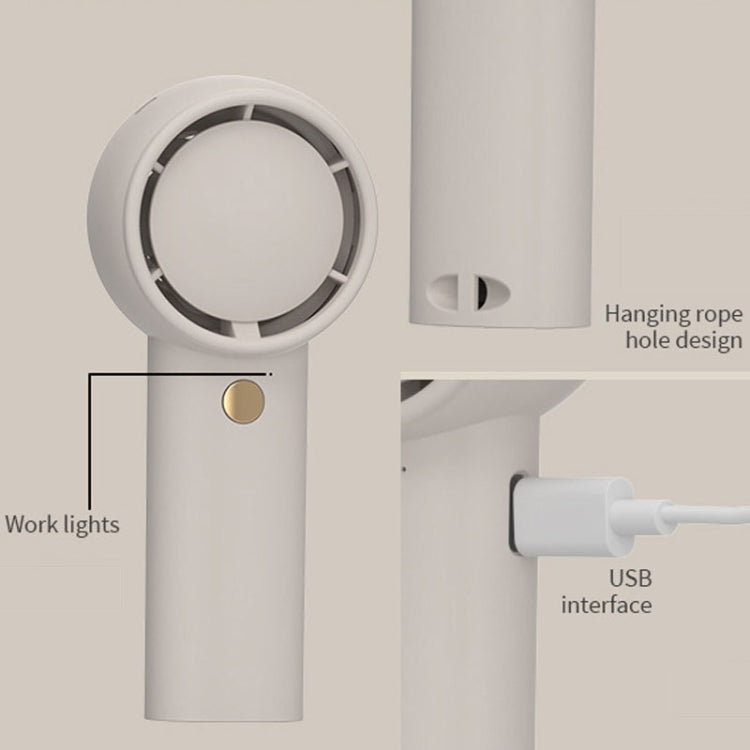 Mini Turbo Handheld Electrical Fan Portable USB Rechargeable Small Fan(Light Brown) - HoMEdemic™ 