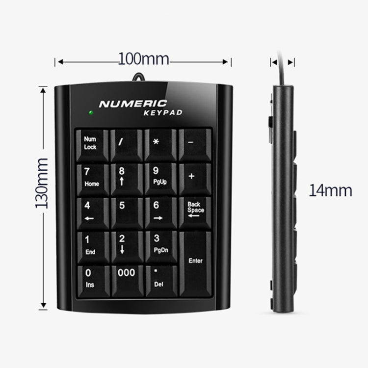 Mini USB Numeric keyboard with 19 keys, USB Numeric keyboard - HoMEdemic™ 