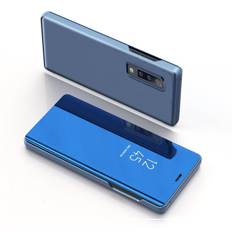 Mirror Clear View Horizontal Flip PU Smart Leather Case for Galaxy A7 (2018), with Holder, For Galaxy A7 (2018) - HoMEdemic™ 